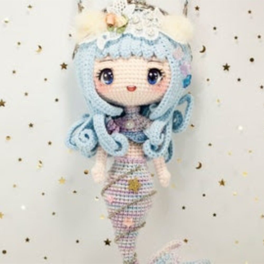 Handmade Crochet Amigurumi Mermaid Purse